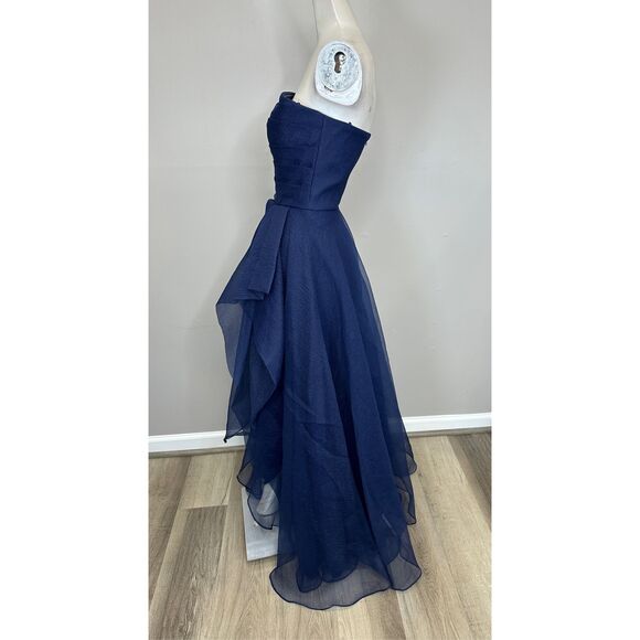 Theia Teresa Strapless Draped Gown Size 10 $795 - Picture 8 of 10